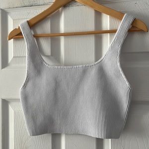 Babaton sculpt knit cropped tank